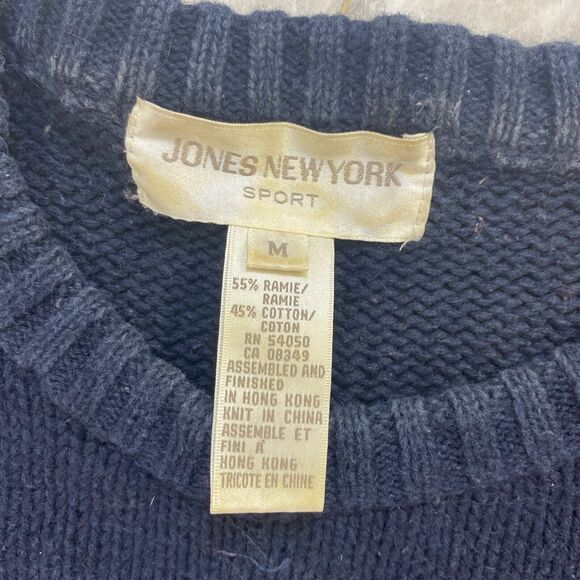 Vintage Jones New York Sweater Womens Medium Linen Blend Pullover Christmas - Picture 4 of 5